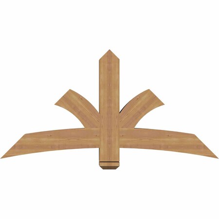 Ekena Millwork Davenport Timber Gable Bracket, Western Red Cedar, 60"W x 30"H x 5 1/2"D x 5 1/2"F, 12/12 Pitch GBW060X30X0606DAV00SWR